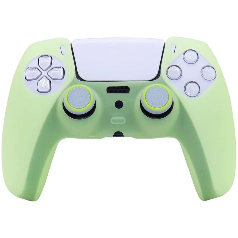 HLRAO Anti Slip Glow in The Dark Protective Silicone Cover Skin Grips Compatible with PS5 Controller,8 PCS Thumb Grips Caps and 2 Grips Caps Glow in The Dark. - Image 4
