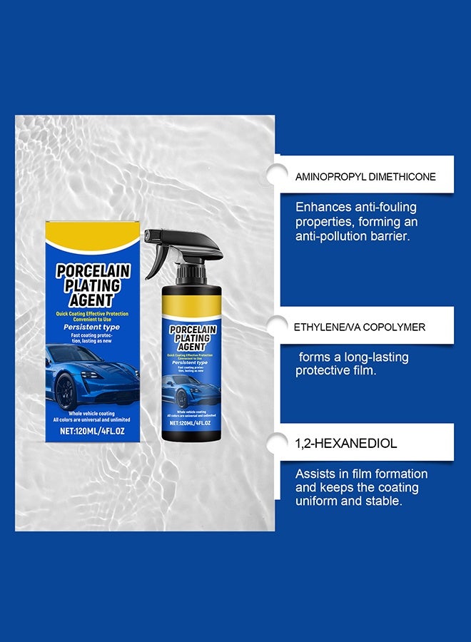 بخاخ طلاء السيارات، بخاخ شمع تلميع طلاء السيراميك، منظف زجاجي مستحلب للأغشية الزيتية، عامل طلاء سريع المفعول، بخاخ تلميع شمع السيارة بسرعة، غسيل بدون ماء، طلاء نانو للسيارات (قطعة واحدة) - Image 2