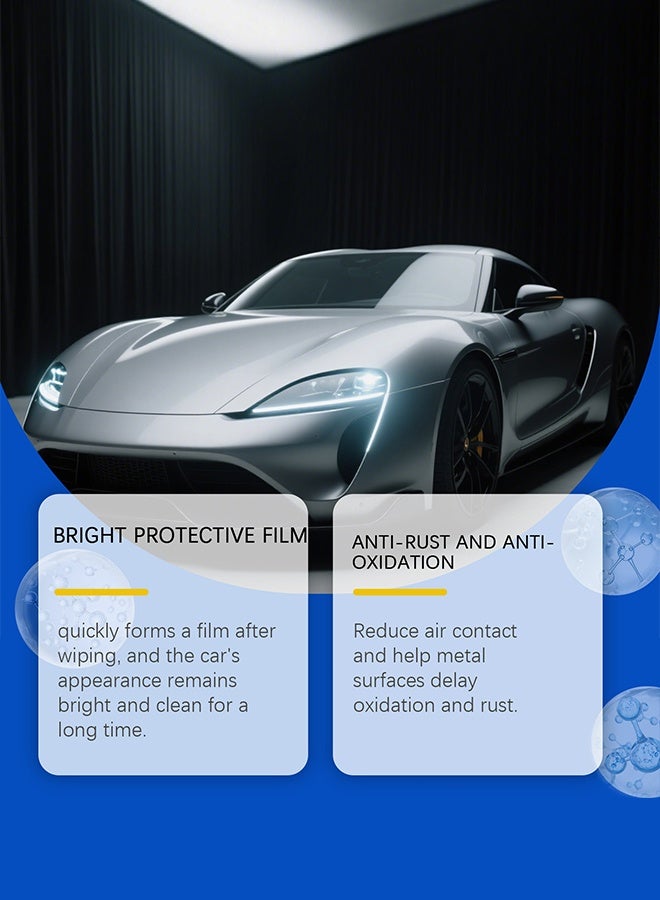 بخاخ طلاء السيارات، بخاخ شمع تلميع طلاء السيراميك، منظف زجاجي مستحلب للأغشية الزيتية، عامل طلاء سريع المفعول، بخاخ تلميع شمع السيارة بسرعة، غسيل بدون ماء، طلاء نانو للسيارات (قطعة واحدة) - Image 3