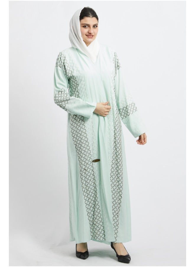 Evva Luxury Saudi Abaya for Women – Elegant Open Front Modest Wear in Premium Fabric – Ideal for Ramadan, Eid, and Everyday Elegance 