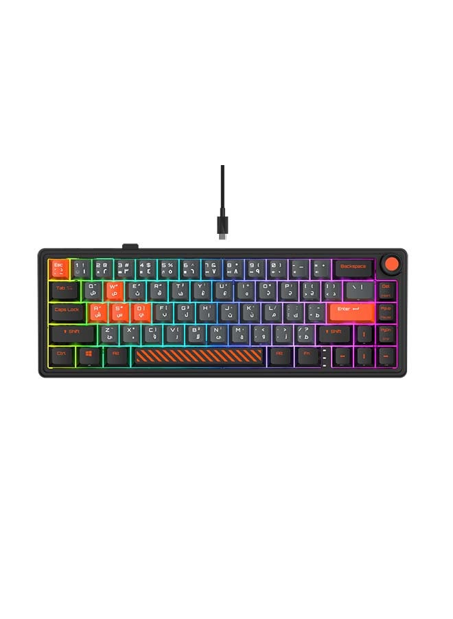 جاميرتيك لوحة مفاتيح ميكانيكية لاسلكية GamerTek Fusion 65% - أسود - Image 4