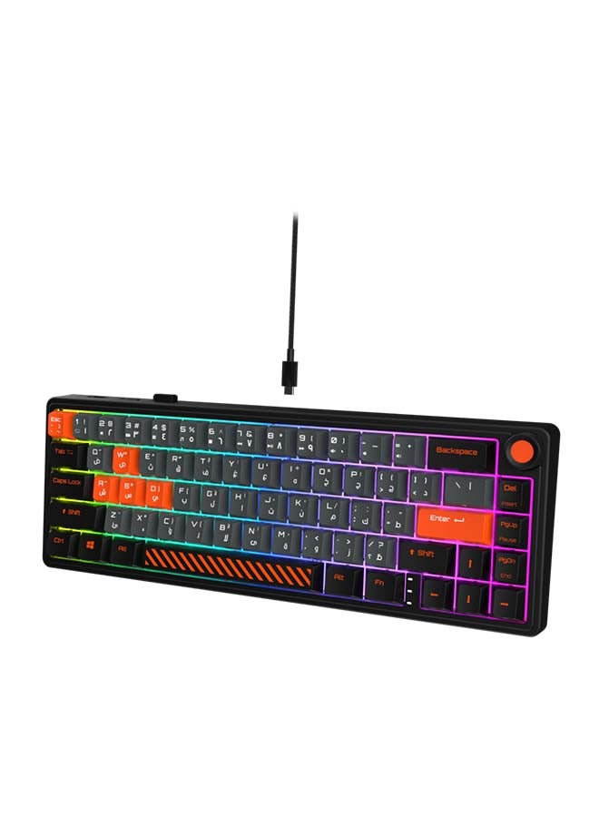 جاميرتيك لوحة مفاتيح ميكانيكية لاسلكية GamerTek Fusion 65% - أسود - Image 3