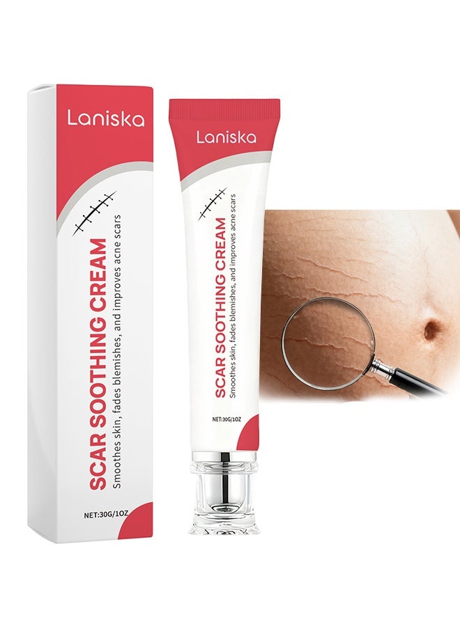 LANISKA Scar Soothing Cream ，Smoothing Cream for Scars - Gentle Care for Sensitive Skin, Helps Improve Appearance of Scars, Reduces Redness, Lightweight Non-Greasy Formula 30g - Image 1