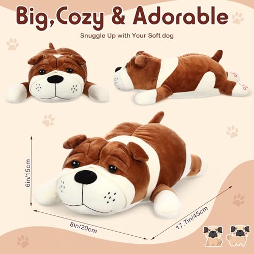 Vertintong 177 Soft Dog Plush Huggable Stuffed Animal Pillow for Kids Birthday Gift Large Cuddle Puppy Toy for Sleep Support Washable Bedtime Companion for Boys Girls - Image 5