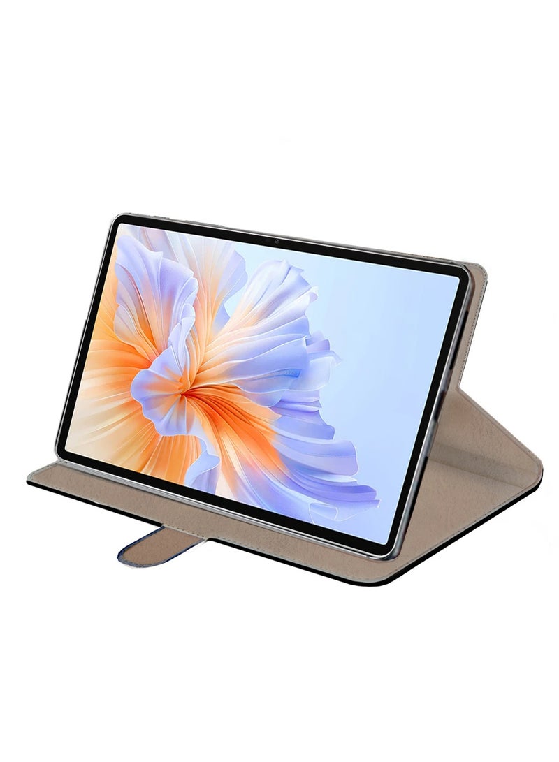 دبليو تيك غطاء Flip Case مغناطيسي بحواف جلدية PU لجهاز Honor Pad V9 11.5 بوصة 2024 (11.5 بوصة) - أحمر - Image 3