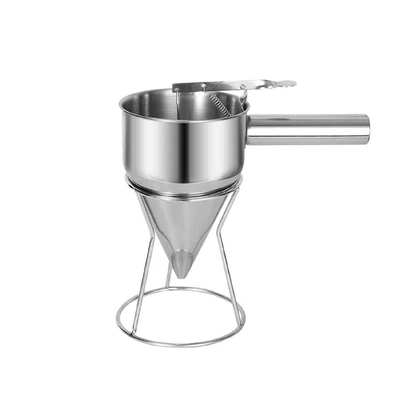 REMICH REMICH Stainless Steel Pancake Batter Dispenser with StandDetachable Handle Pancake Dispenser for TakoyakiBakingCupcakesMuffinsCooking CrepesWaffles Batter DispenserPancake jalebi maker  - Image 2