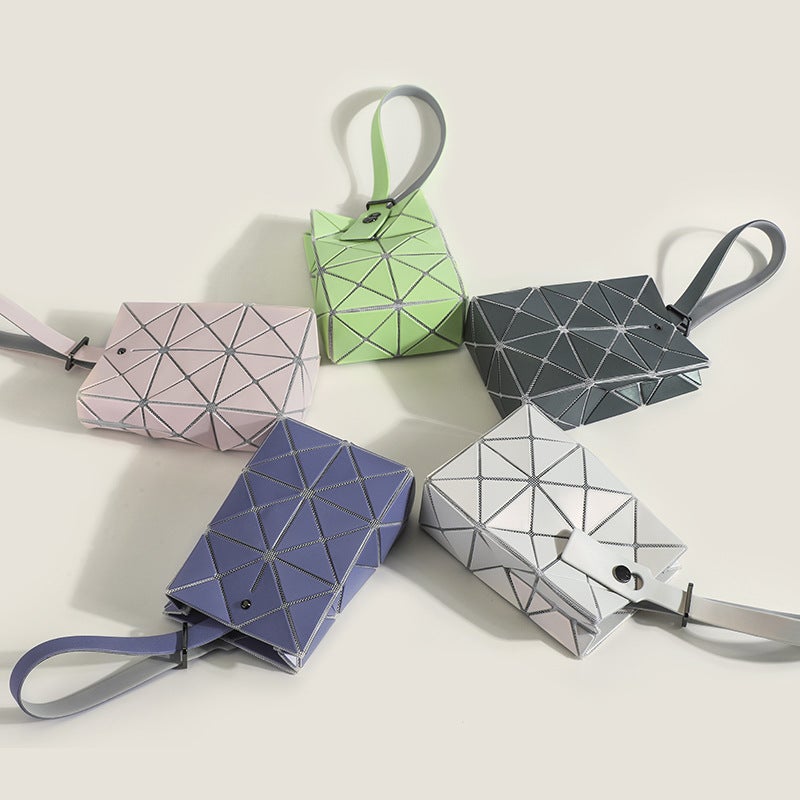 Women'S Bag Mini Mobile Phone Bag All-Match Key Bag Geometric Rhombic Hand Bag Mini Portable Small Bag - Image 5