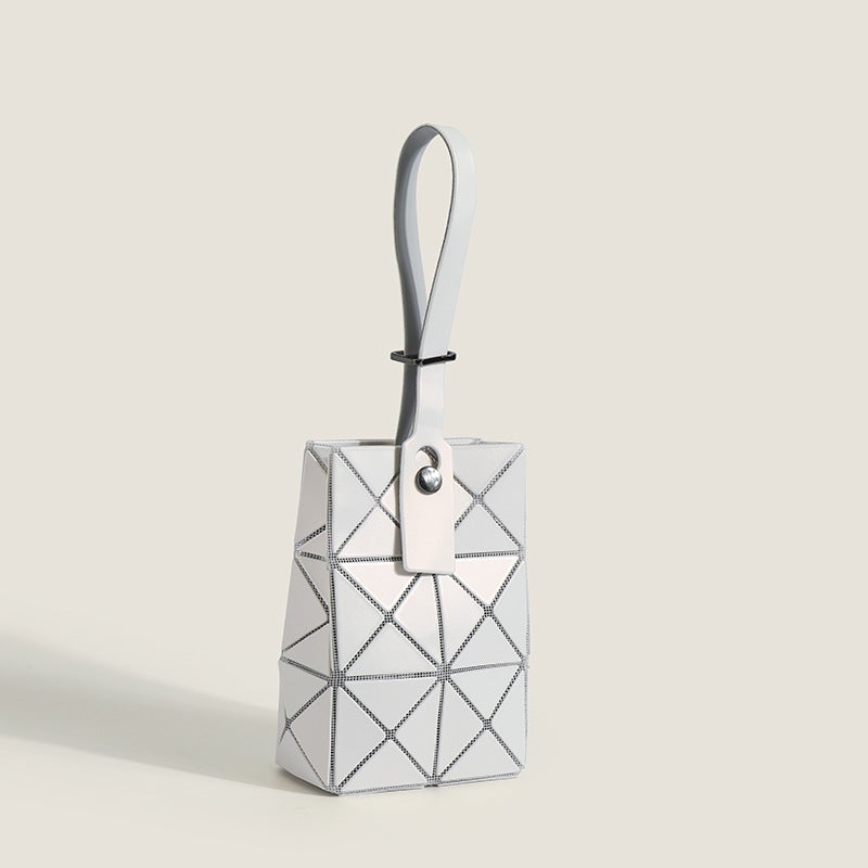 Women'S Bag Mini Mobile Phone Bag All-Match Key Bag Geometric Rhombic Hand Bag Mini Portable Small Bag - Image 3