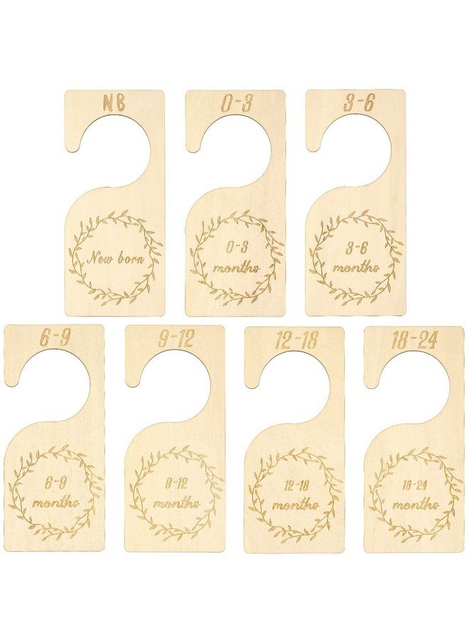 Patelai Patelai 7 Pieces Closet Size Divider Closet Organizers Hanging Closet Dividers from Newborn Infant to 24 Months for Home Nursery Clothes  - Image 1