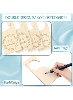Patelai Patelai 7 Pieces Closet Size Divider Closet Organizers Hanging Closet Dividers from Newborn Infant to 24 Months for Home Nursery Clothes  - Image 3