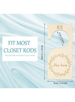 Patelai Patelai 7 Pieces Closet Size Divider Closet Organizers Hanging Closet Dividers from Newborn Infant to 24 Months for Home Nursery Clothes  - Image 2
