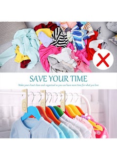 Patelai Patelai 7 Pieces Closet Size Divider Closet Organizers Hanging Closet Dividers from Newborn Infant to 24 Months for Home Nursery Clothes  - Image 5