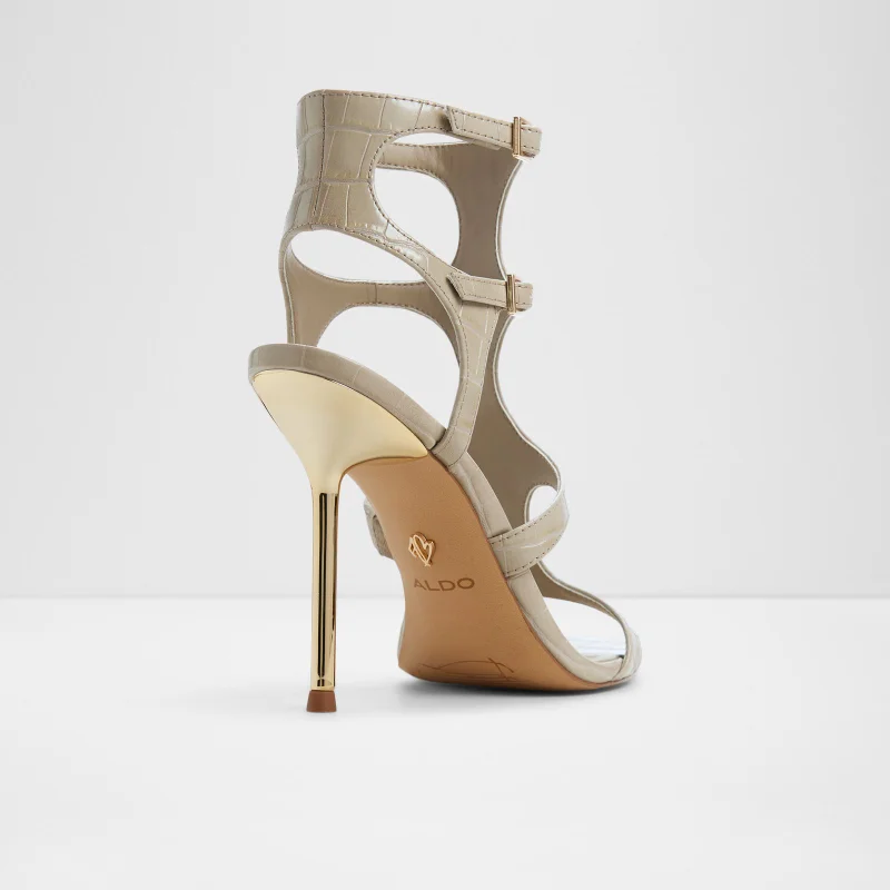 Aldo  QUINTINA Textured Cage Heeled Sandals for Women | Best Price UAE