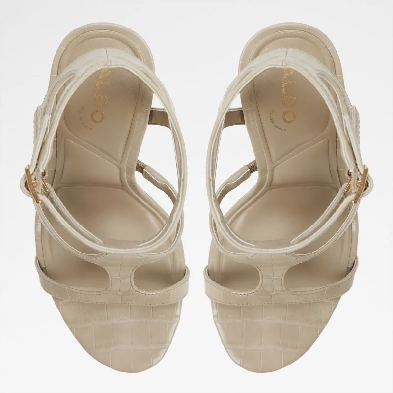 Aldo  QUINTINA Textured Cage Heeled Sandals for Women | Best Price UAE