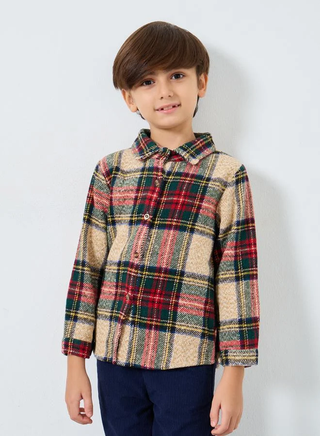 Styli Styli Boys Multi Flannel Checkered Shirt