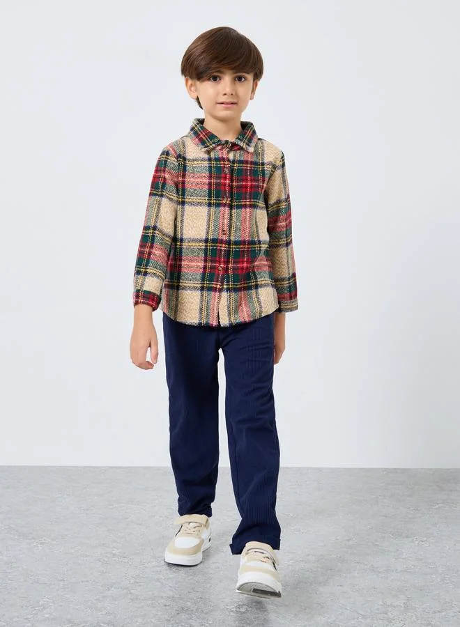 Styli Styli Boys Multi Flannel Checkered Shirt