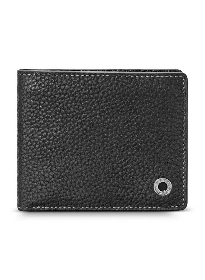 غاي لاروش Faux Leather Bi-fold Wallet & Twist Ballpoint Pen Gift Set for Men