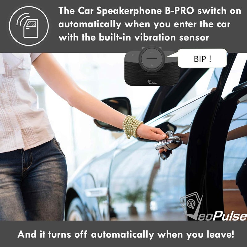 VeoPulse Car Speakerphone B-PRO 2B - Bluetooth Hands-Free Kit for Safe Driving - Image 2