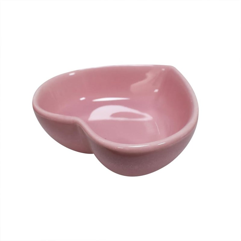 Albedel Pink 6 pcs Heart Shaped Porcelain Soy Sauce Dish Ceramic Dip Dipping Bowls 1.65 oz for Dinner Baking BBQ and Cooking - Image 5