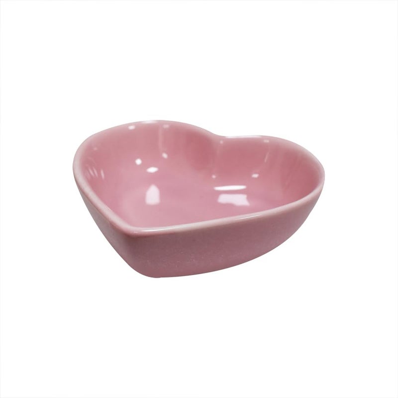 Albedel Pink 6 pcs Heart Shaped Porcelain Soy Sauce Dish Ceramic Dip Dipping Bowls 1.65 oz for Dinner Baking BBQ and Cooking - Image 3