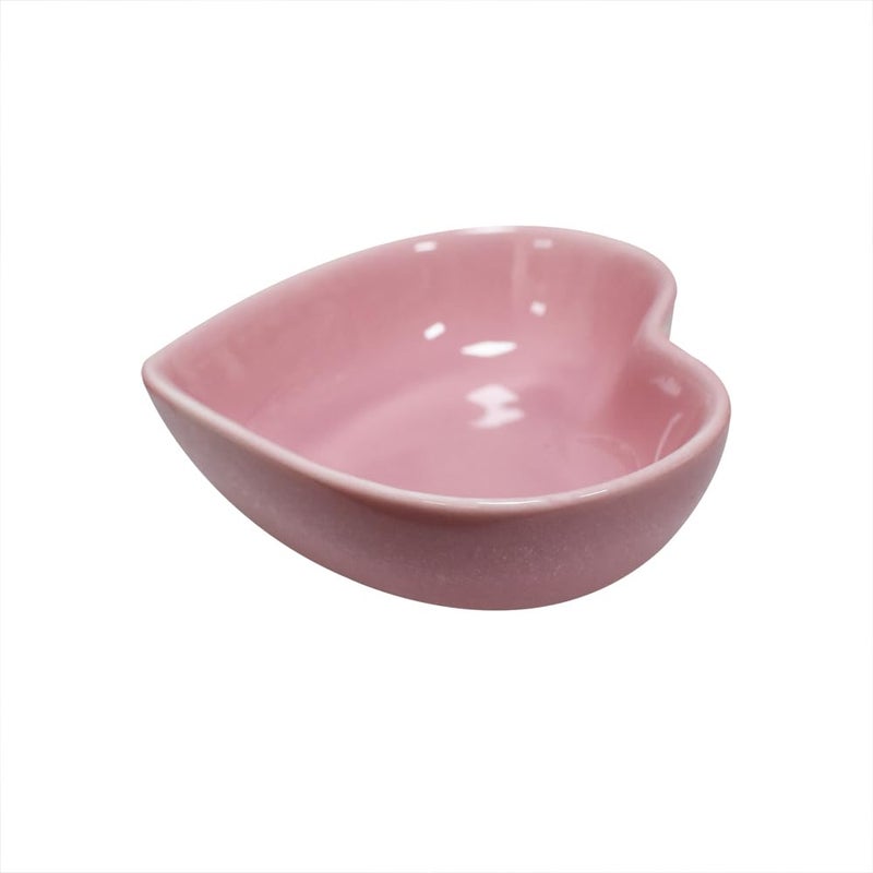 Albedel Pink 6 pcs Heart Shaped Porcelain Soy Sauce Dish Ceramic Dip Dipping Bowls 1.65 oz for Dinner Baking BBQ and Cooking - Image 2
