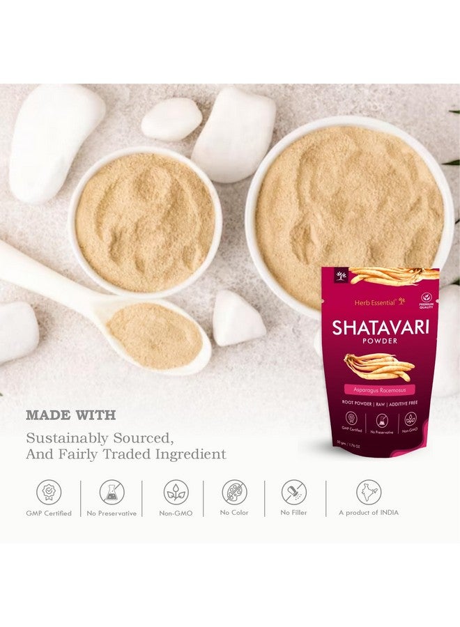 Herb Essential مسحوق شاتافاري الأساسي 50 جرام - 100% نقي من الهليون المتفرع | يدعم توازن الهرمونات لدى النساء وصحة الإنجاب | يعزز الحيوية والمناعة | مكمل عشبي أيورفيدي - Image 4