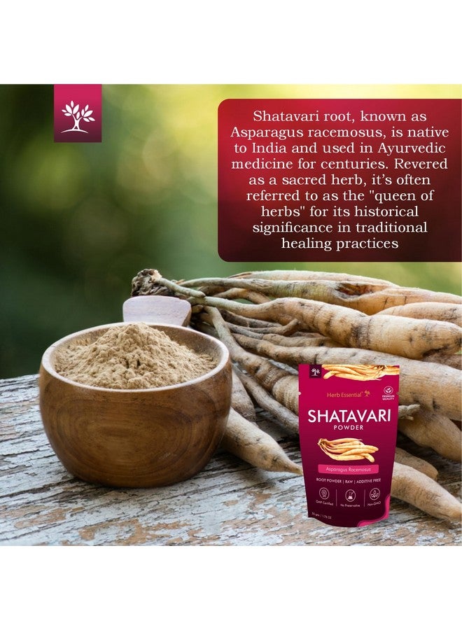 Herb Essential مسحوق شاتافاري الأساسي 50 جرام - 100% نقي من الهليون المتفرع | يدعم توازن الهرمونات لدى النساء وصحة الإنجاب | يعزز الحيوية والمناعة | مكمل عشبي أيورفيدي - Image 3