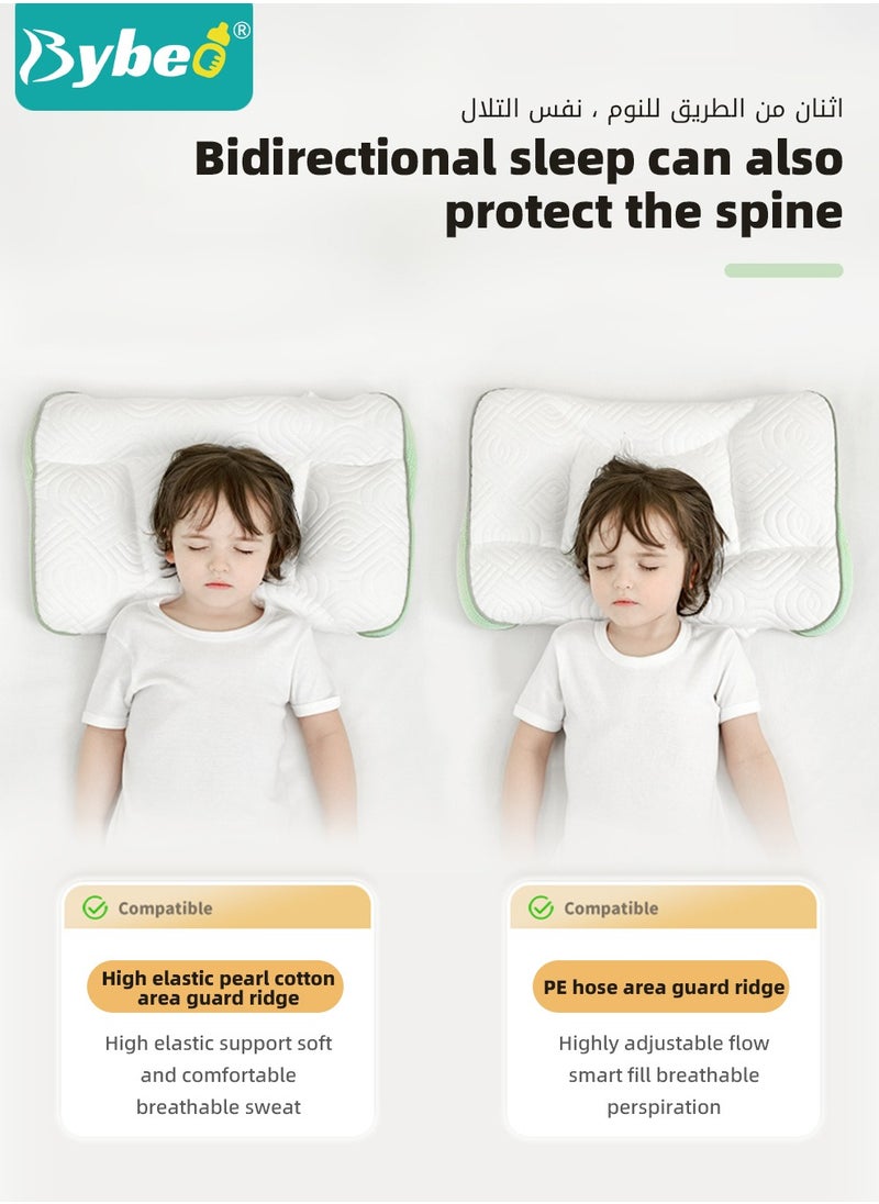 Bybeo - Toddler Pillow for Sleeping,  Kids Pillows with Ergonomic Spine-Protective Design, Ultra Supportive Memory Foam Material, for Babies, Infants, Toddlers, Children, Especially for child aged 6 to 12 - Image 1