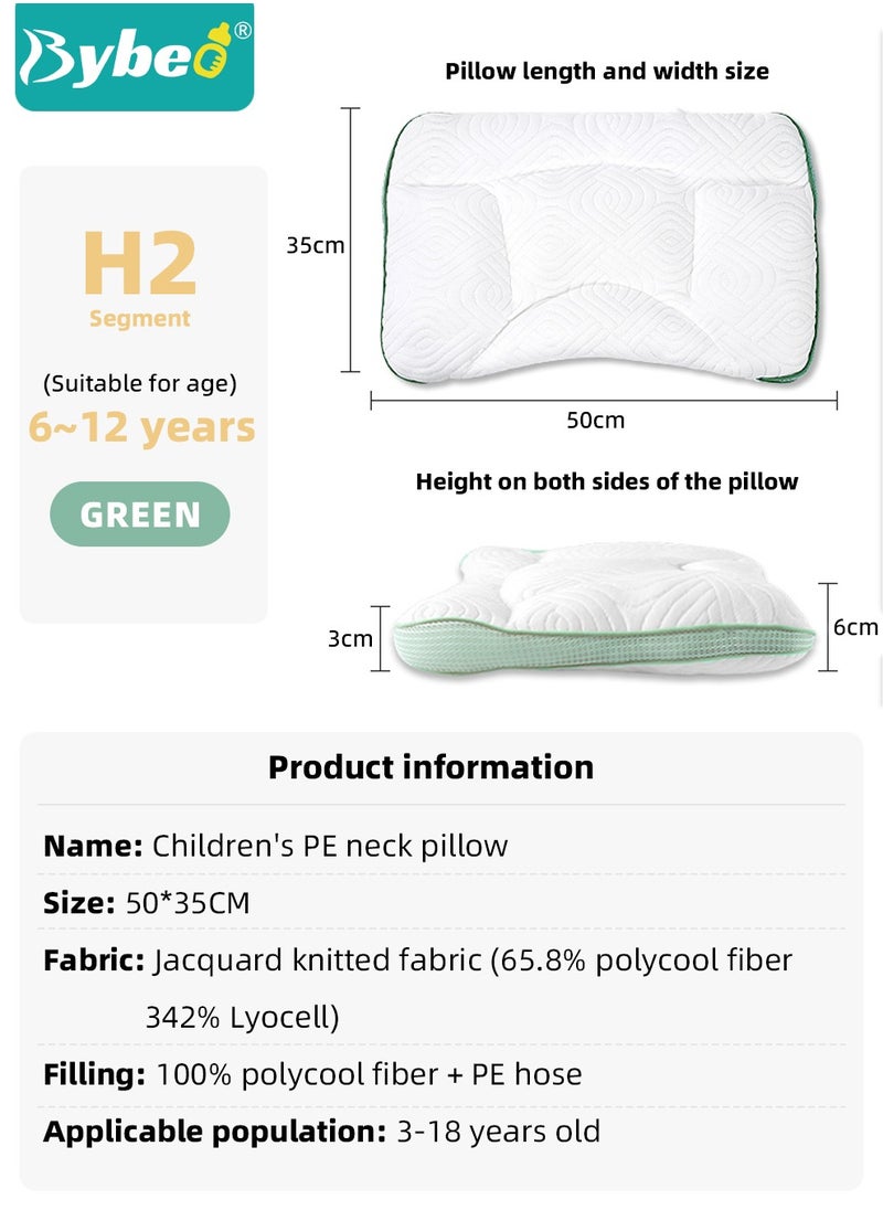 Bybeo - Toddler Pillow for Sleeping,  Kids Pillows with Ergonomic Spine-Protective Design, Ultra Supportive Memory Foam Material, for Babies, Infants, Toddlers, Children, Especially for child aged 6 to 12 - Image 1