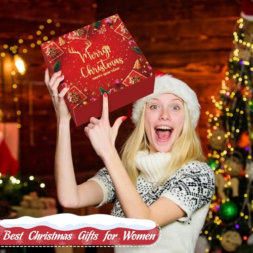 DORBOKER Christmas Gifts Basket for Women, Xmas Self Care Spa Gift Set for Mum, Wife, Best Friend, Sister, Coworkers, Teacher, Nurse, Secret Santa Gifts Box Set Christmas Tumbler - Image 3