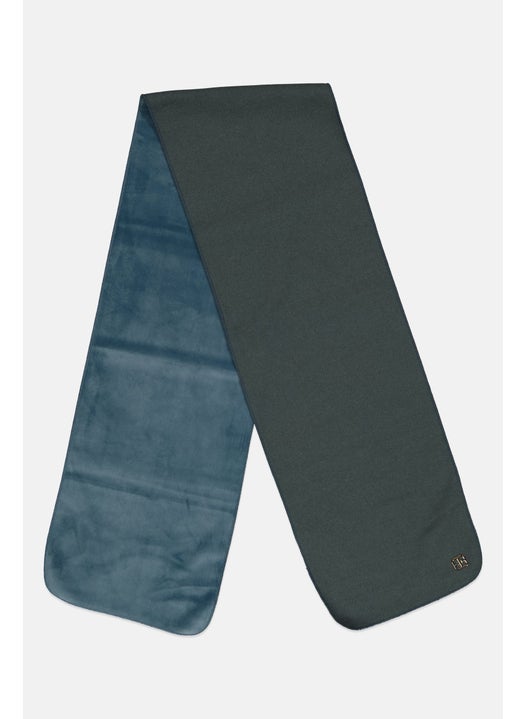 Women Buckle Logo Scarves 150 x 26 cm, Black