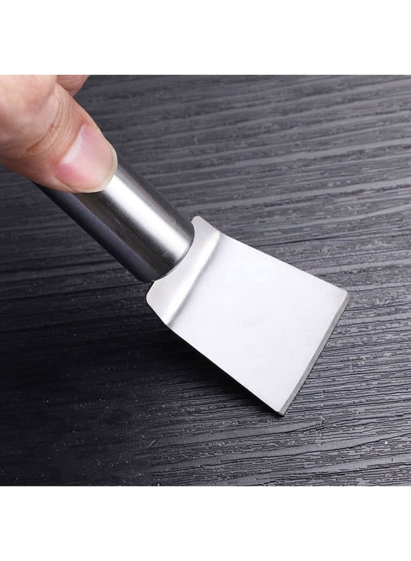 SYOSI Kitchen Stove Cleaning Brush and Scraper Tool Set, Heavy Duty Brass Wire Brushes for Range Hood Grease, Stainless Steel Putty Scraper for Gas Burners, Cooktop, Pots & Pans - Image 5