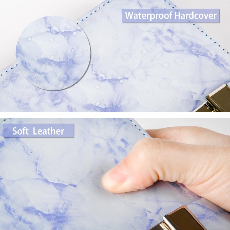 Kutoda Marble Diary With Lock  192 Pages College Ruled Secret Journal With Lock  Waterproof Diary With Lock  A5 Journal With Lock  Cute Diary Stuff For Teen Girls (Purple) - Image 5