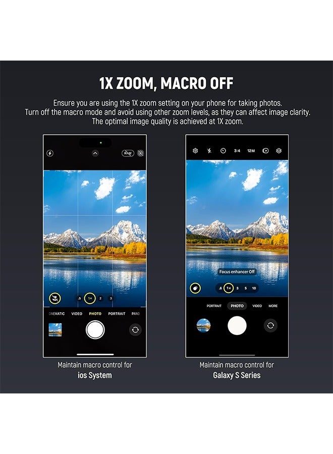 NEEWER 18mm 100° Wide Angle Lens 0.5X Magnification with 17mm Thread Phone Lens Clip  67mm Filter Adapter Ring, Also for Phone Cage/Phone Case/Phone Clamp/Backplate, LS-42 PRO - Image 4