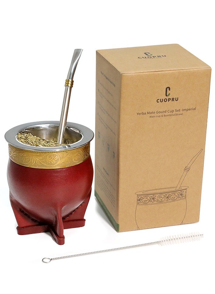 Argentina Yerba Mate Cup With Straw Tea Gourd Mug One Bombilla Mate (Straw) a Cleaning Brush - pzsku/ZD60E5661196A025B4476Z/45/_/1714211738/4604060e-0fa0-46da-a574-6008d7054fea