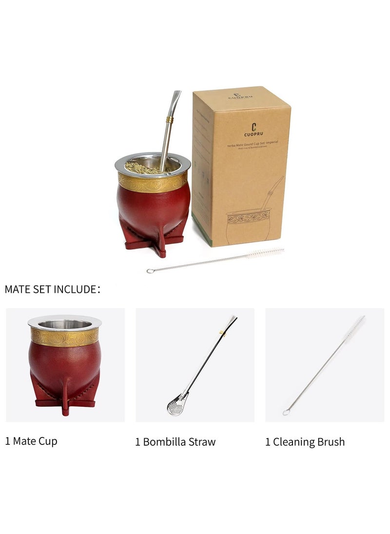 Argentina Yerba Mate Cup With Straw Tea Gourd Mug One Bombilla Mate (Straw) a Cleaning Brush - pzsku/ZD60E5661196A025B4476Z/45/_/1714211758/e0597b1d-bd0c-4507-986c-802a2a7d36af