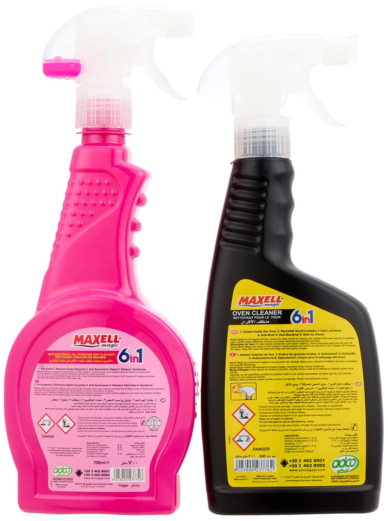 Maxell Magic Oven Cleaner 500 ml with All Purpose Cleaner, 700 ml - Image 2