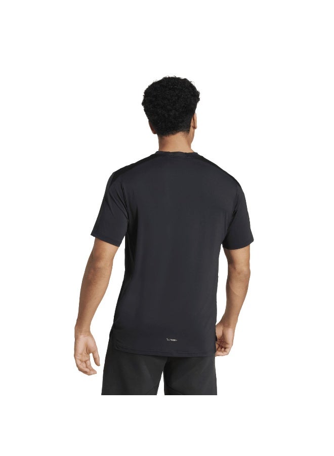 adidas تي شيرت تدريب D4T Int. أسود للرجال XS  - Image 3