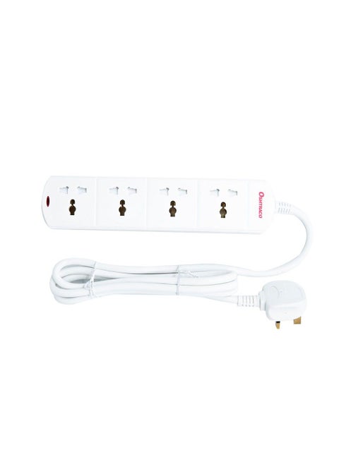 Oshtraco 4 Ways 13 Amp External Socket W/O Switch W/ 2M Wire