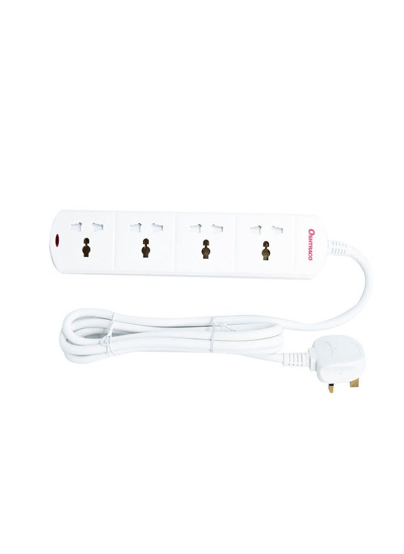 Oshtraco 4 Ways 13 Amp External Socket W/O Switch W/ 2M Wire