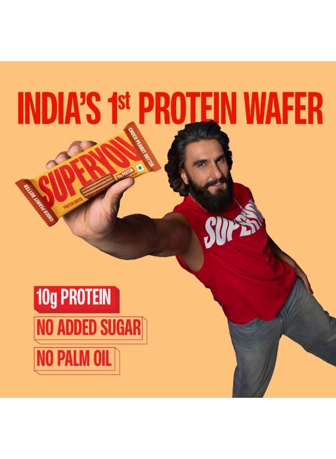 SuperYou شريط بروتين وايفر سوبر يو - شوكولاتة بالفول السوداني 40 جرام (عبوة من 10) - Image 5