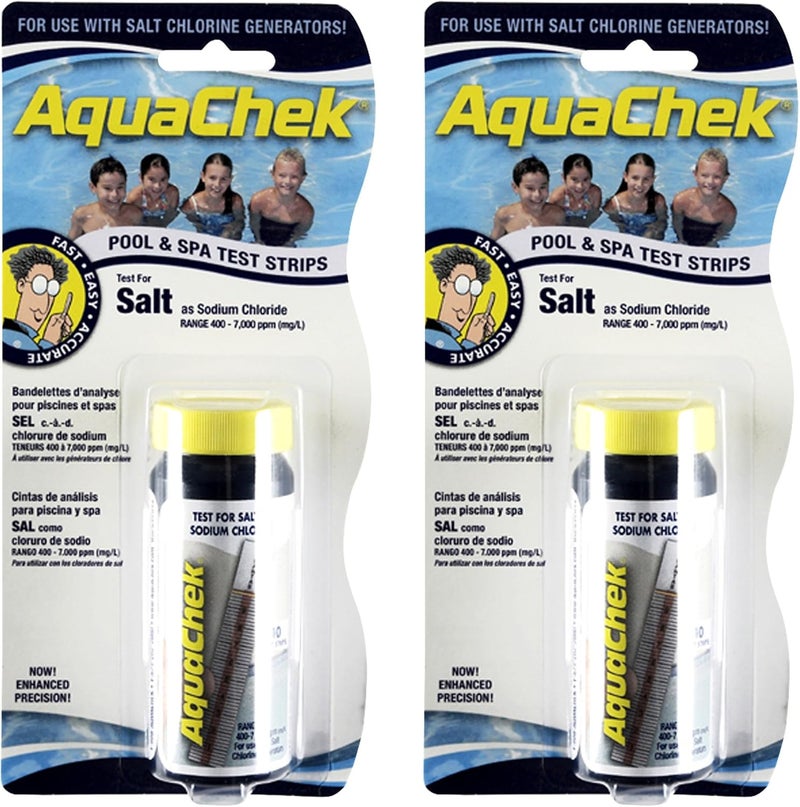 AquaChek 561141-02 Salt Water Test Strips for Swimming Pools, 10-Count, 2-Pack - Image 1
