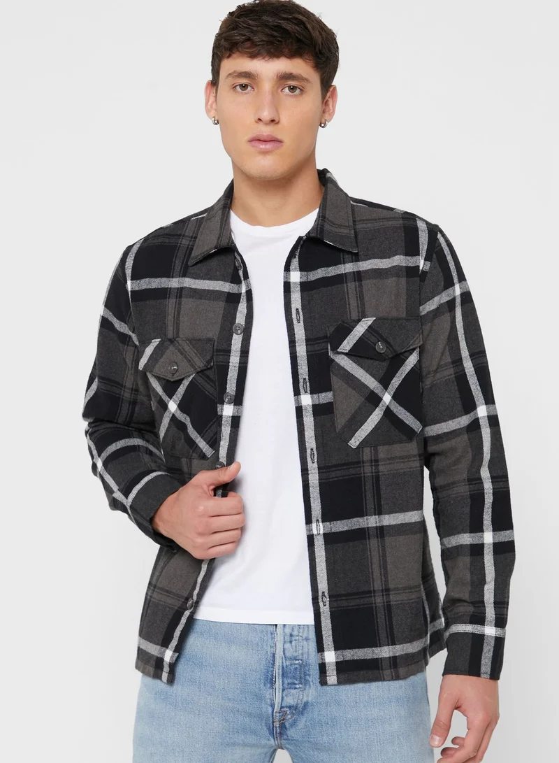 JACK & JONES Checked Slim Fit Shirt