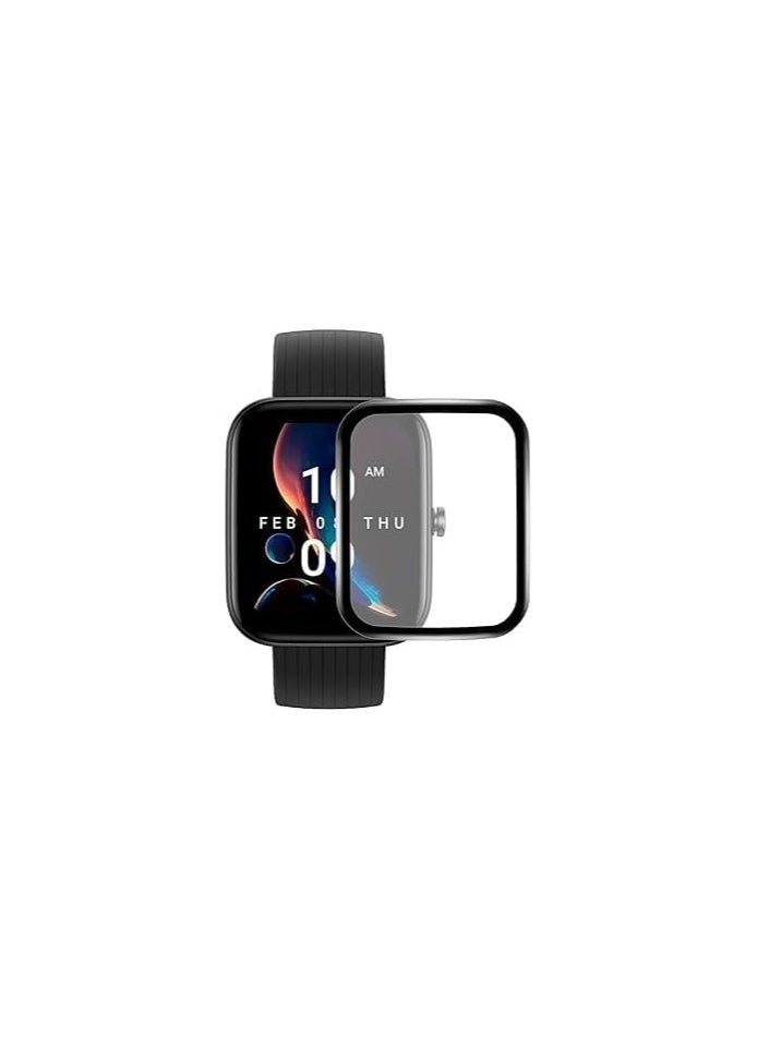Generic Screen protection with a black frame for the Amazfit GTS 4 smart watch  - Image 1