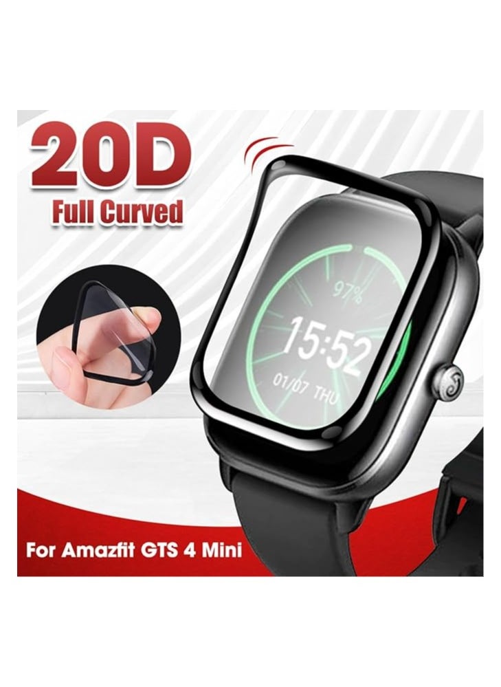 Generic Screen protection with a black frame for the Amazfit GTS 4 smart watch  - Image 4