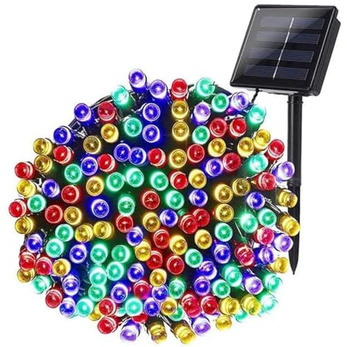 CBK Solar Fairy String Light 10 Meter Inbuilt Rechargable Batery IP65 Waterproof 8 Mode Copper Wire Outdoor/Indoor Solar Powered Led String Light Decorations for Garden Yard Balcony (RGB Colour) - Image 1