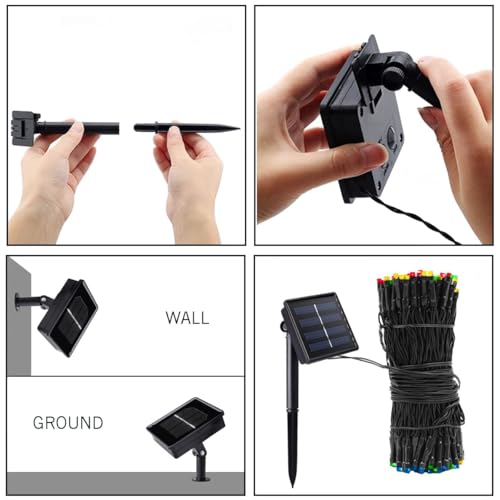CBK Solar Fairy String Light 10 Meter Inbuilt Rechargable Batery IP65 Waterproof 8 Mode Copper Wire Outdoor/Indoor Solar Powered Led String Light Decorations for Garden Yard Balcony (RGB Colour) - Image 2