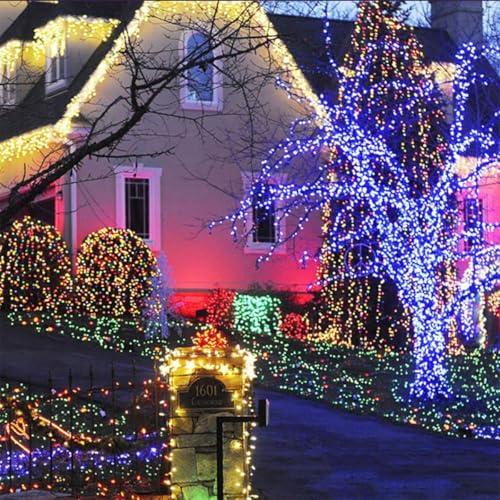 CBK Solar Fairy String Light 10 Meter Inbuilt Rechargable Batery IP65 Waterproof 8 Mode Copper Wire Outdoor/Indoor Solar Powered Led String Light Decorations for Garden Yard Balcony (RGB Colour) - Image 5