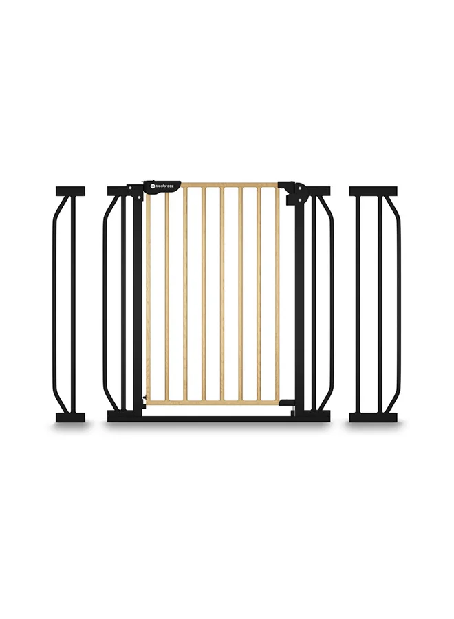 neobreez FERMII Auto Close Safety Baby Toddler Gate| 75 to 85(up to 115 cm)+ 10/20cm Extension| Extra Wide Child Gate For Stairs And Doorways,   Wide Pressure Fit Stair Gate | No Drill Barrier Stair Gate