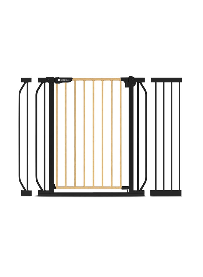neobreez FERMII Auto Close Safety Baby Toddler Gate| 75 to 85(up to 115 cm)+ 10/20cm Extension| Extra Wide Child Gate For Stairs And Doorways,   Wide Pressure Fit Stair Gate | No Drill Barrier Stair Gate - Image 1
